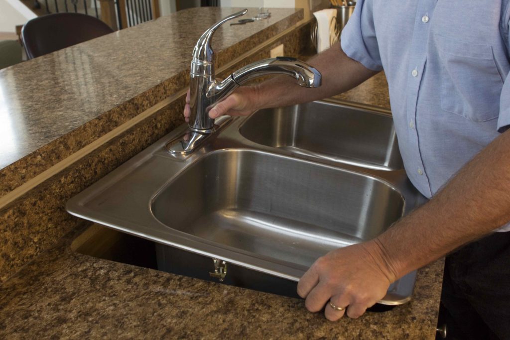 install drop in kitchen sink