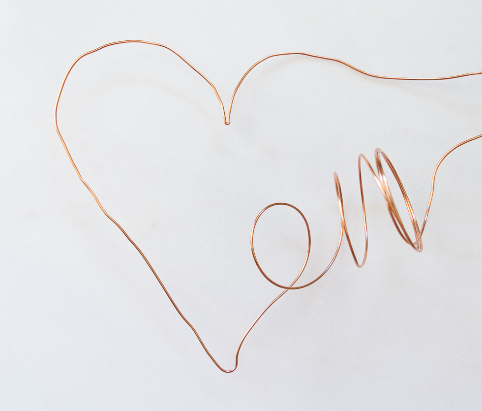 simple copper wire art