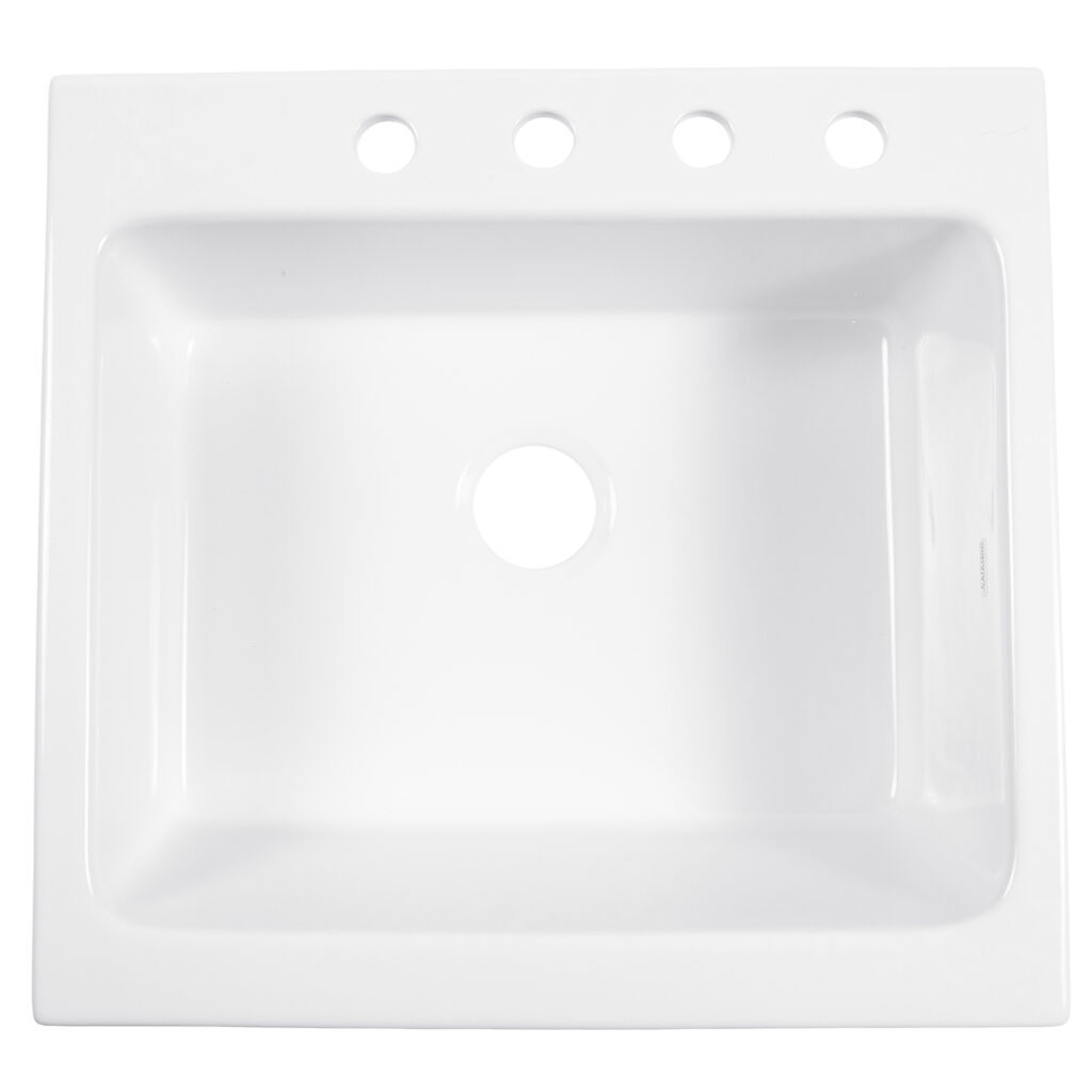 Parker Quick Fit Drop In Farmhouse Fireclay Kitchen Sink Faucet