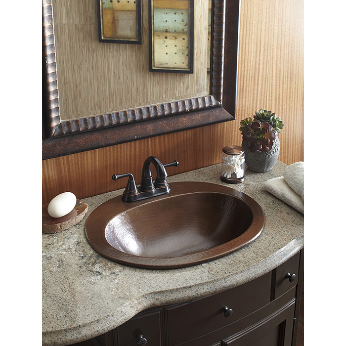 Seville Copper Drop In Bathroom Sink By Sinkology