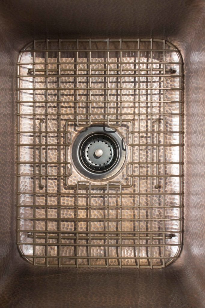 Sullivan Copper Kitchen Sink Bottom Grid by Sinkology