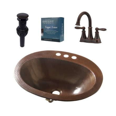 Seville Copper Drop In Bathroom Sink By Sinkology