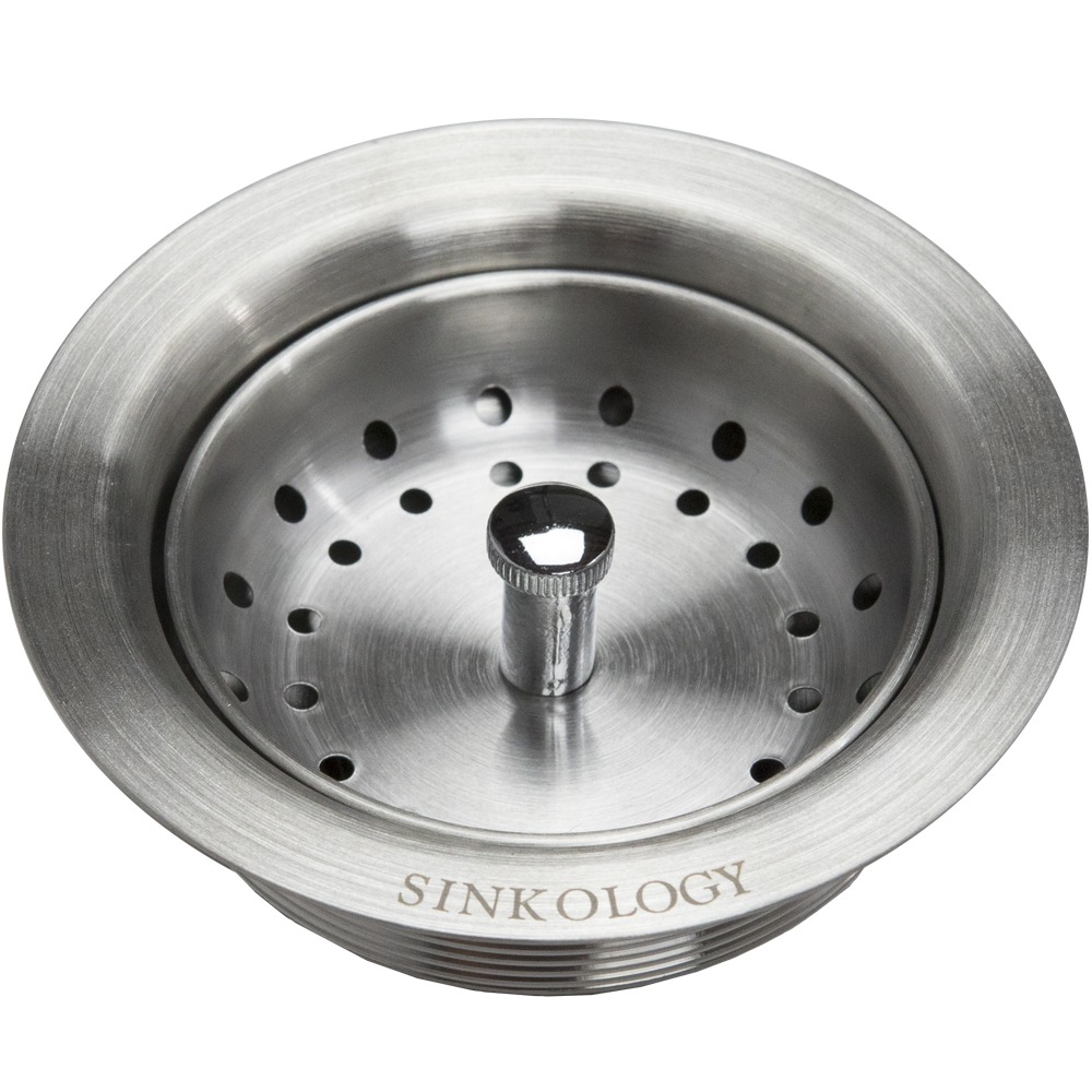 Kitchen Sink Basket Strainer Drain with Post Style Basket in Stainless  Steel - Sinkology