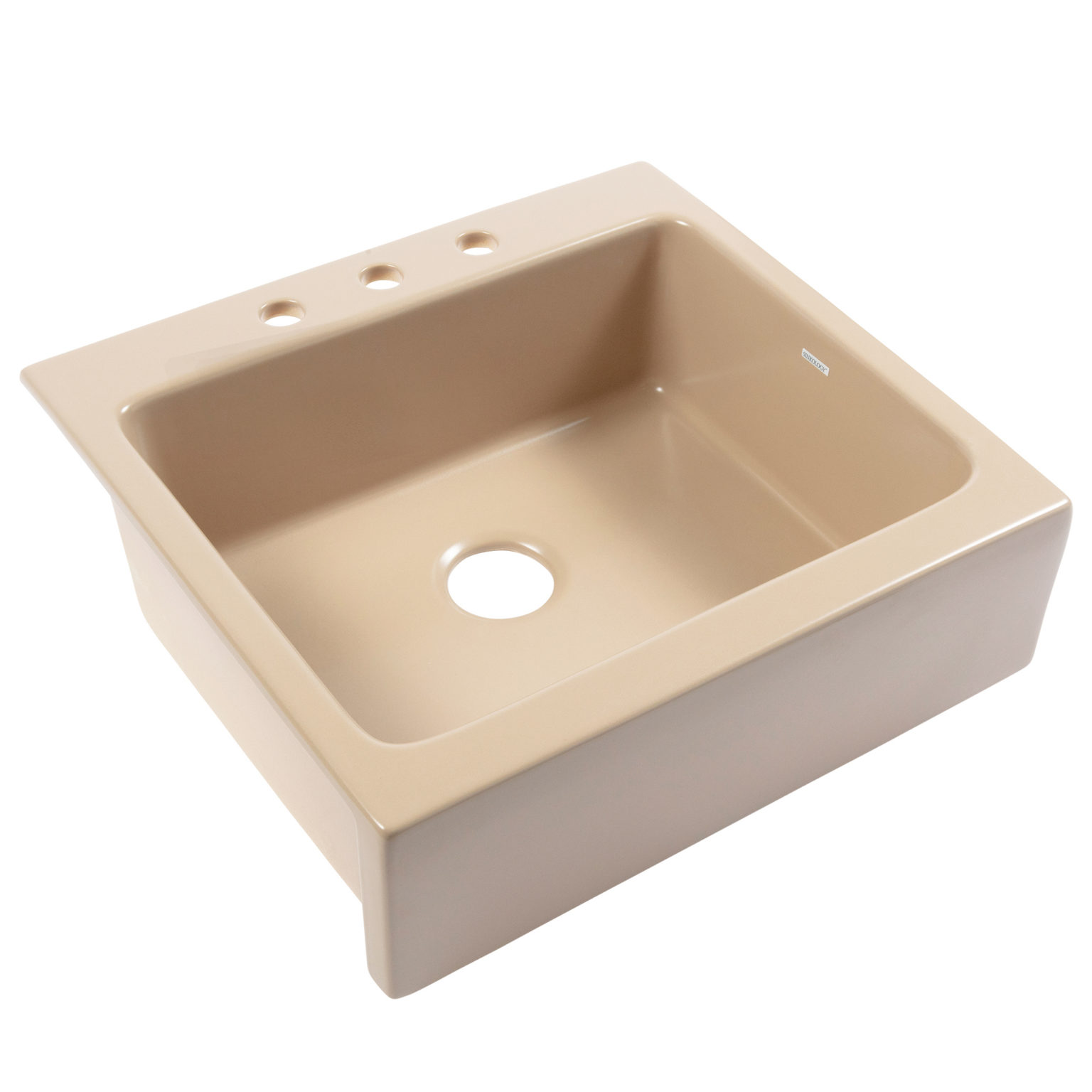 Fireclay Holiday Sale 2022 Sinkology   SK452 26FC 3 MT Josephine 26 Matte Tan Fireclay Kitchen Sink Angle 1536x1536 