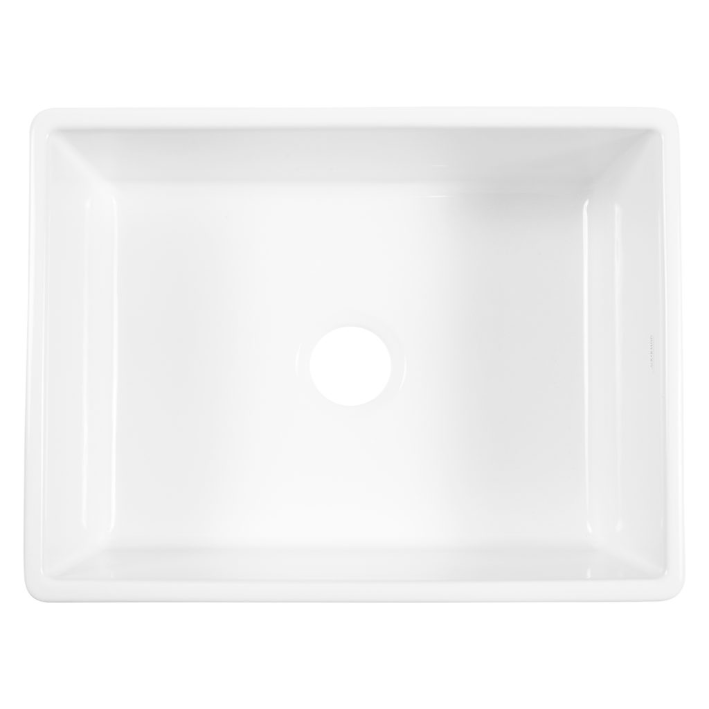 Austen 24 Fireclay Farmhouse Kitchen Sink By Sinkology   SK494 24FC Austen 24 Fireclay Kitchen Sink Top 1024x1024 