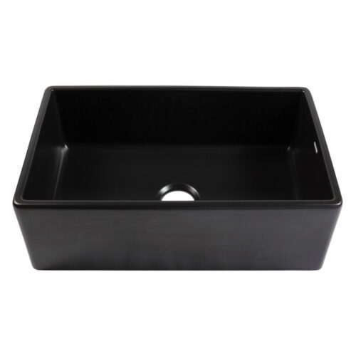 Night Mode Matte Black Fireclay Sinks - Sinkology