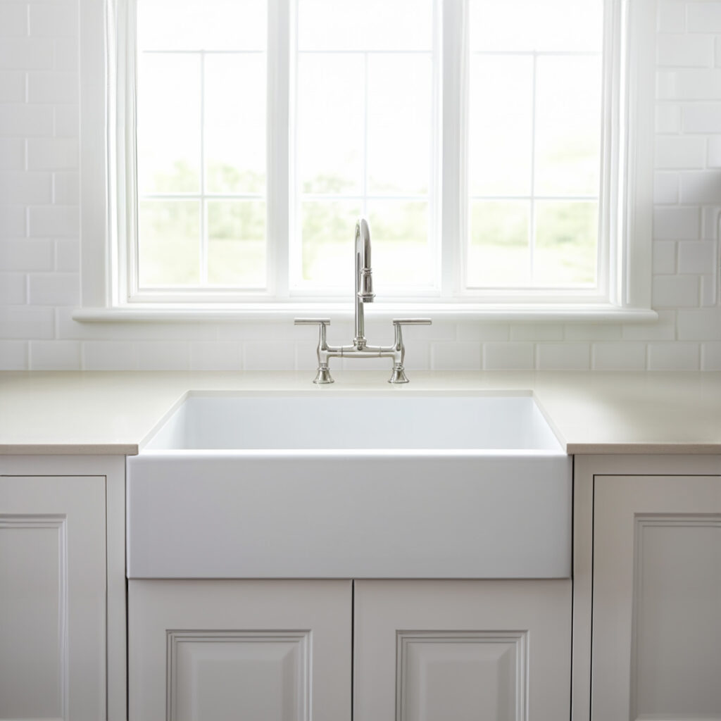 Turner Fireclay Farmhouse Kitchen Sink by Sinkology