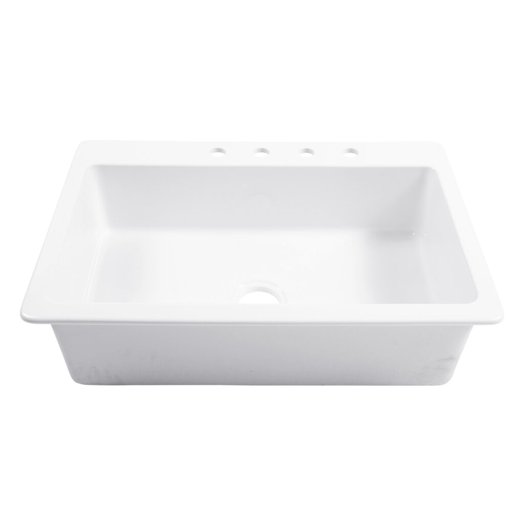 Jackson Fireclay Drop-in Kitchen Sink by Sinkology