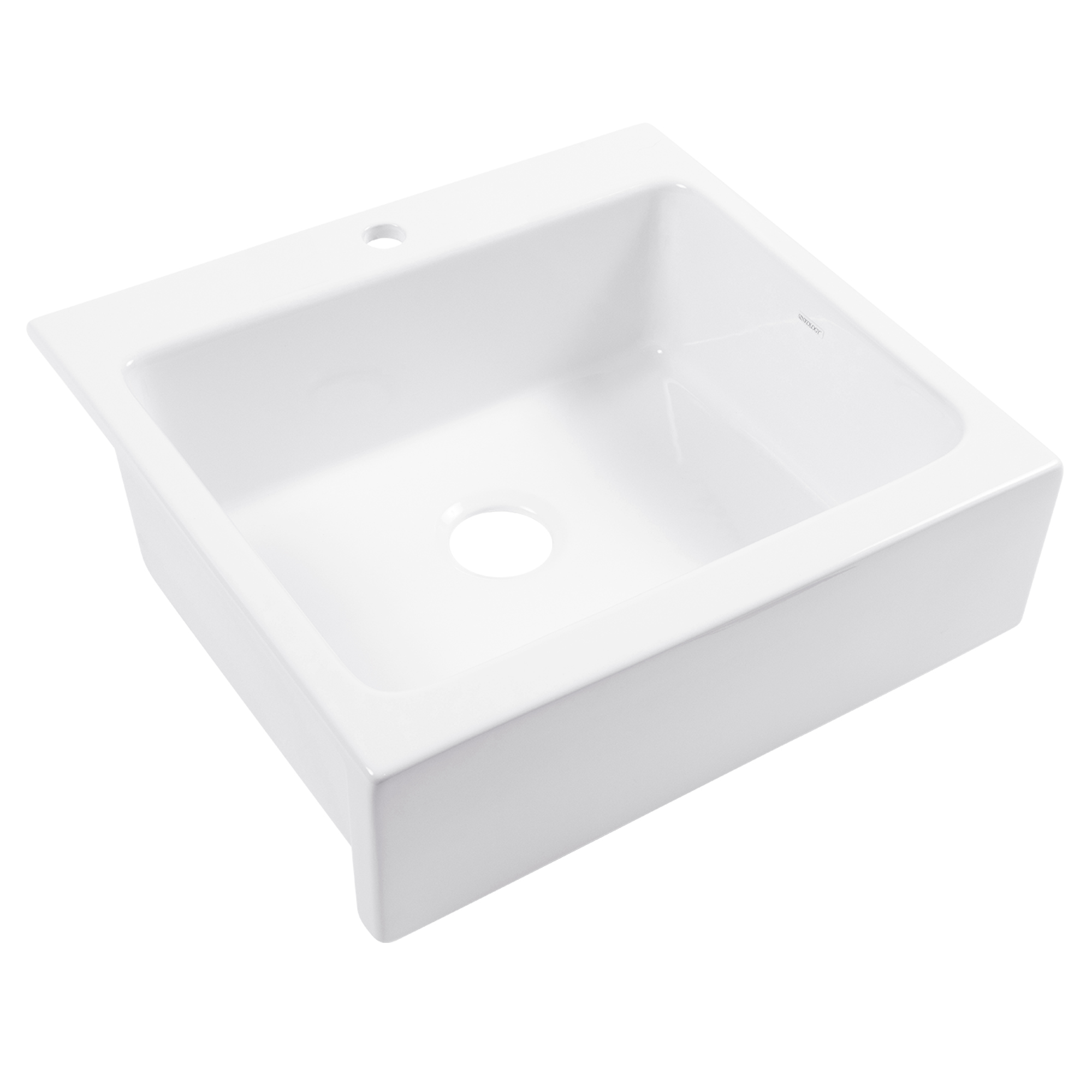 Parker 26 Quick Fit Drop In Farmhouse Fireclay Kitchen Sink 1 Faucet   SK452 2 