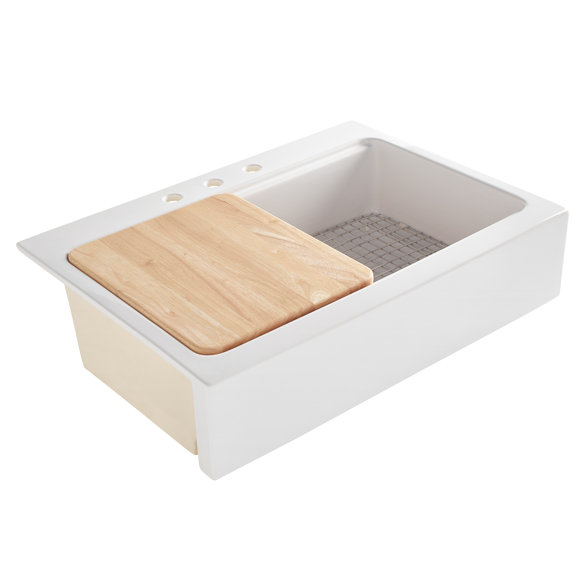 Workstation Sink Accessory - 15 Dishwasher Safe White Cutting Board (