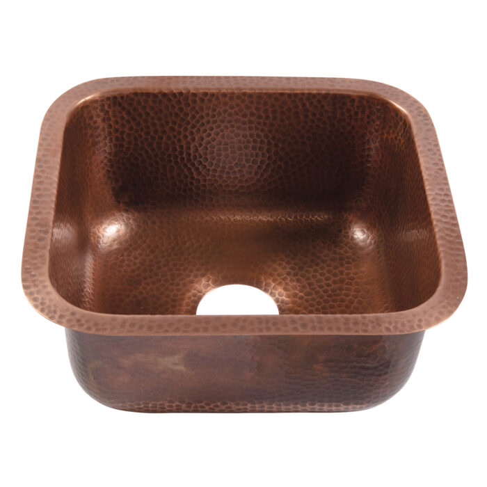 Copper Kitchen Sinks By Sinkology Farmhouse Drop In Undermount   SP502 17AC 3 Silo Front 700x700 